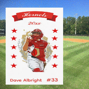 D'accompagnement Carte de joueur de baseball de sport modifiable