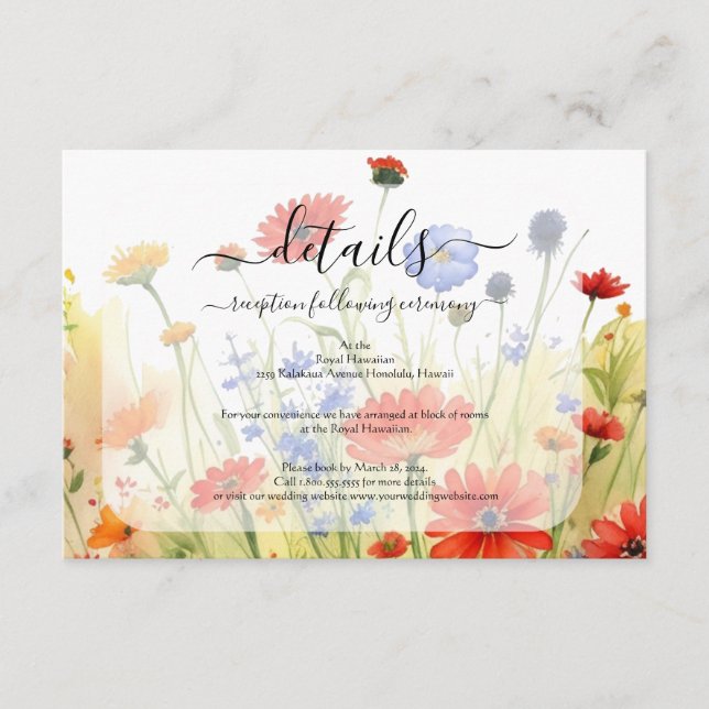 D'accompagnement Carte de la Clairière de fleurs sauvages de printe (Devant)