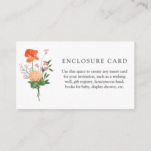 D'accompagnement Carte de la douche de jardin de fleurs sauvages Bo (Devant)