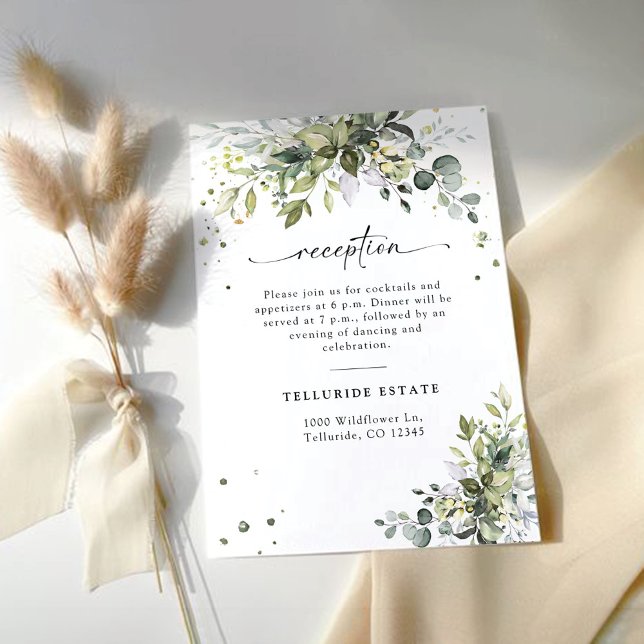 D'accompagnement Carte de la réception de mariage verdoyante (Créateur téléchargé)