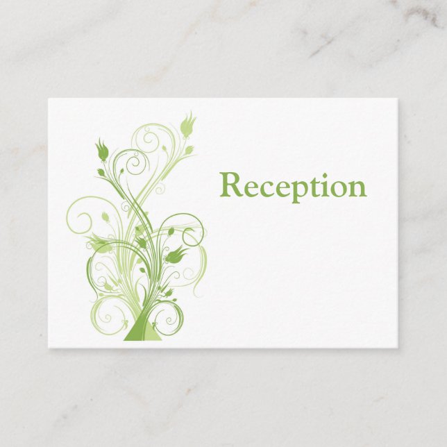 D'accompagnement Carte de la réception Florale Blanche (Devant)