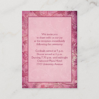 D'accompagnement Carte de la réception Paisley Floral Rose