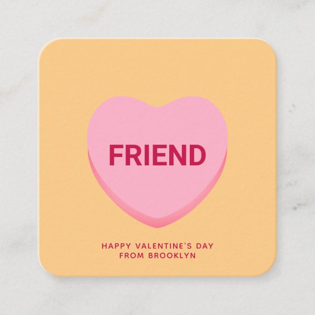 D'accompagnement Carte de la Saint-Valentin cœur de conversation or (Devant)