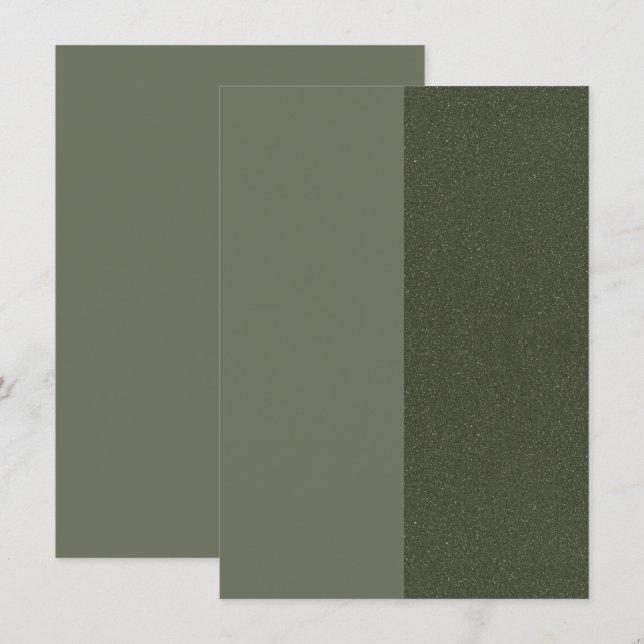 D'accompagnement Carte de l'enceinte partagée vert mousse moderne – (Devant / Derrière)