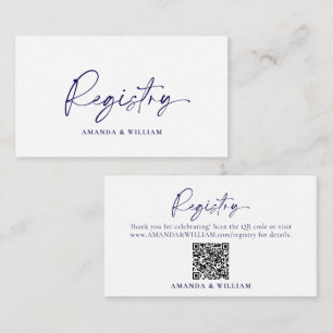 D'accompagnement Carte de liste de mariage élégante avec QR Code