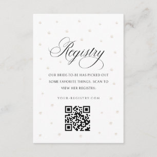 D'accompagnement Carte de Liste de Mariage Perles Blanches