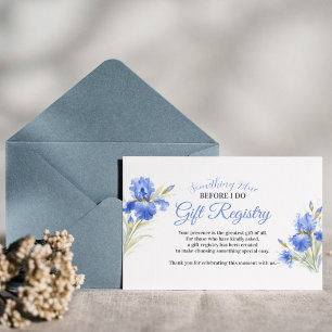 D'accompagnement Carte de liste de mariage Something Blue
