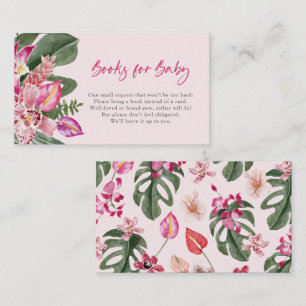 D'accompagnement Carte de livres tropicaux roses
