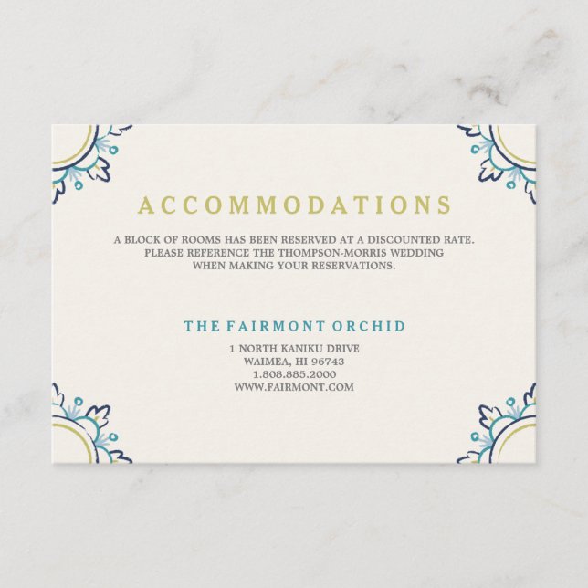D'accompagnement Carte de logement Mandala - Turquoise (Devant)