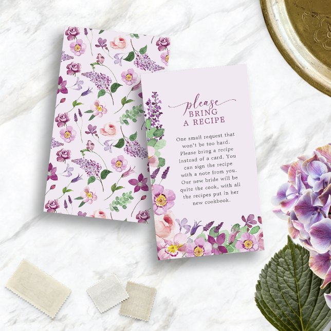 D'accompagnement Carte de mariage avec recette de lavande (Lavender Recipe Bridal Card
)