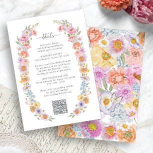 D'accompagnement Carte de mariage colorée à insérer dans l'envelopp