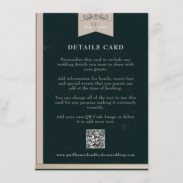 D'accompagnement Carte de Mariage de la page de chapitre en noir vi (Devant)