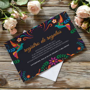 D'accompagnement Carte de Mariage Fleurie Colorée Noire Nuestra Bod