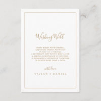 Carte de Mariage minimaliste d'or