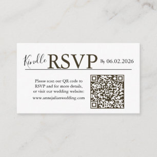 D'accompagnement Carte de mariage moderne RSVP code QR paysage marr