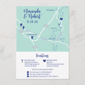 D'accompagnement Carte de mariage personnalisée