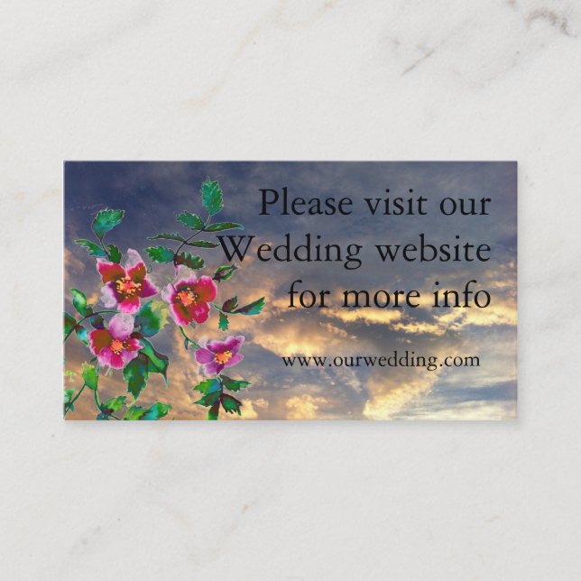 D'accompagnement Carte de mariage rose vintage (Devant)