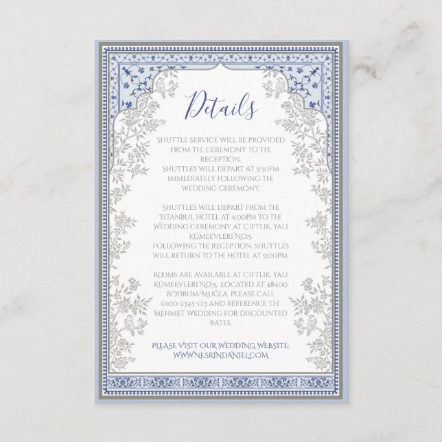 D'accompagnement Carte de Mariage Royal Turc de Renvoi (Devant)