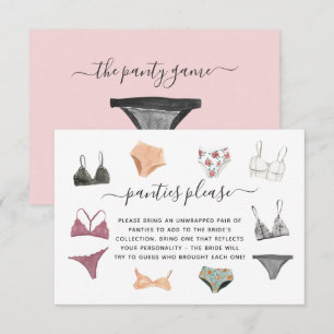 D'accompagnement Carte de participation à une soirée lingerie avec 