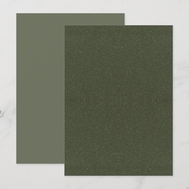 D'accompagnement Carte de présentation à texture de mousse verte –  (Devant / Derrière)