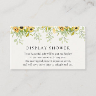 D'accompagnement Carte de présentation de douche pour tournesols