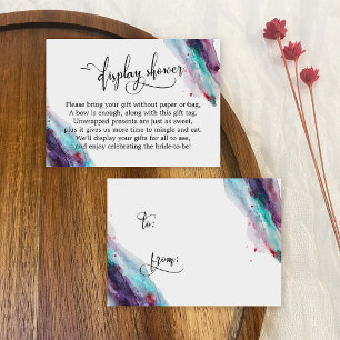 D'accompagnement Carte de Présentation de Fête de Mariage Aquarelle