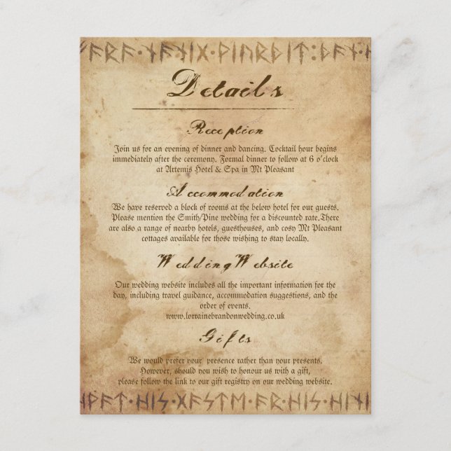 D'accompagnement Carte de Présentation Enclosure Style Rustique Vik (Devant)