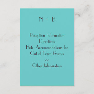 D'accompagnement Carte de présentation turquoise moderne