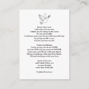 D'accompagnement Carte de prière