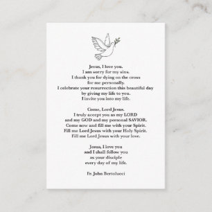 D'accompagnement Carte de prière