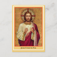 Carte de prière de communion spirituelle en GRANDE