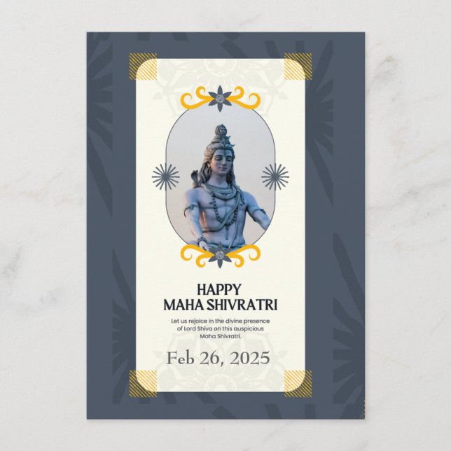D'accompagnement Carte de prière Maha Shivaratri 2025 (Devant)