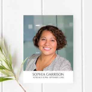 D'accompagnement Carte de prières funéraires en texte noir simple a