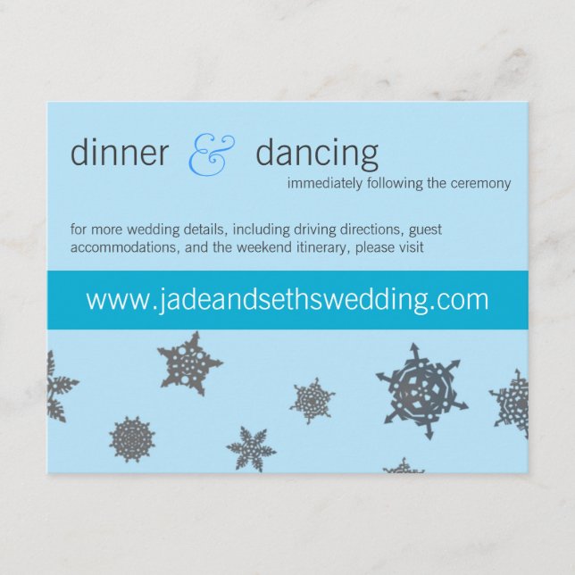 D'accompagnement carte de profil de site web de mariage flocon de n (Devant)