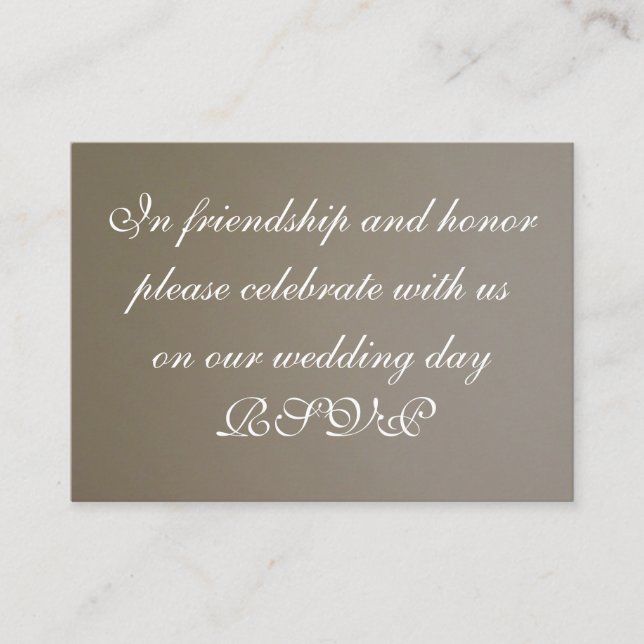 D'accompagnement Carte de profil d'invitation de mariage (Devant)