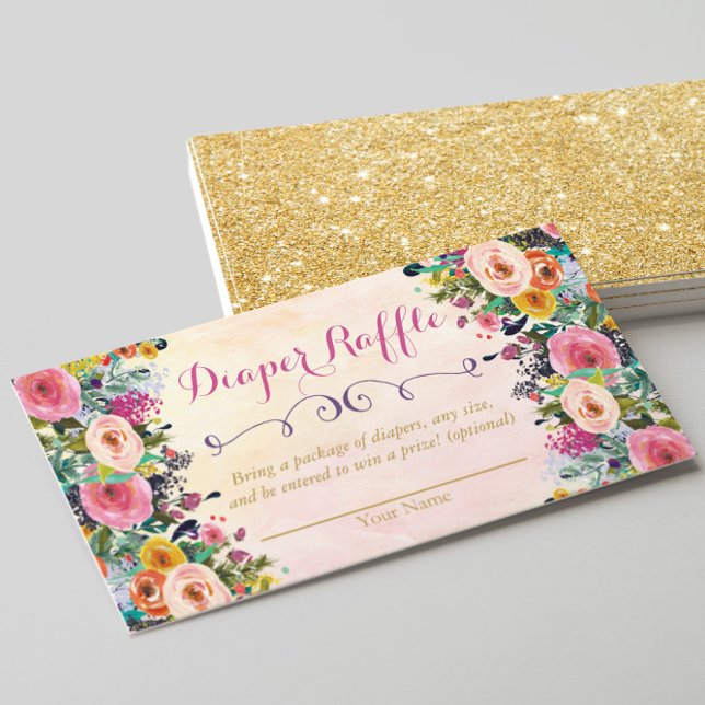 D'accompagnement Carte de rabat à Baby shower floral (Créateur téléchargé)