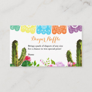 D'accompagnement Carte de rabat Baby shower Fiesta Cactus