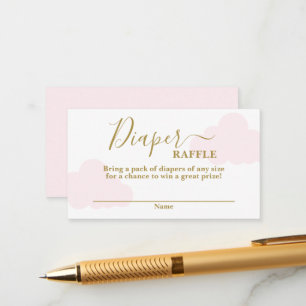 D'accompagnement Carte de rabat baby shower nuage rose