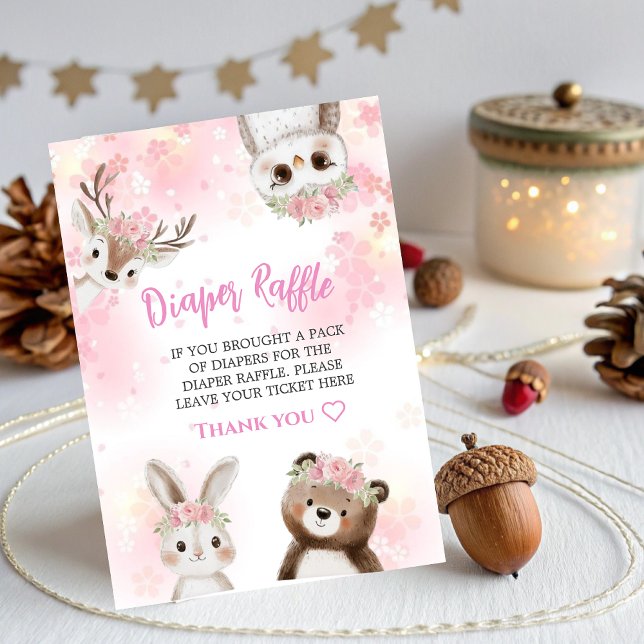 D'accompagnement Carte de rabat de Baby shower de bois pour fille (Créateur téléchargé)