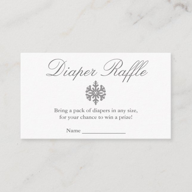 D'accompagnement Carte de rabat de Baby shower de couches de neige  (Devant)