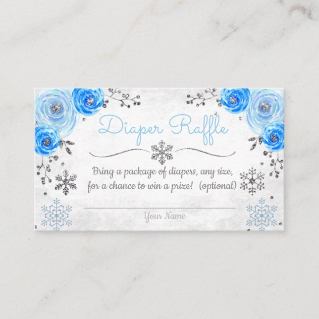 D'accompagnement Carte de rabat de Baby shower de couches de neige  (Devant)