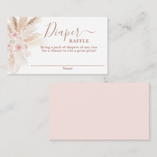 D'accompagnement Carte de rabat de baby shower Tropical Rose (Devant / Derrière)