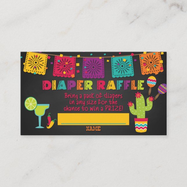 D'accompagnement Carte de rabat Fiesta Baby shower (Devant)
