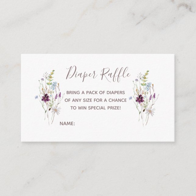 D'accompagnement Carte de rabat fleur sauvage, carte de boîtier (Devant)