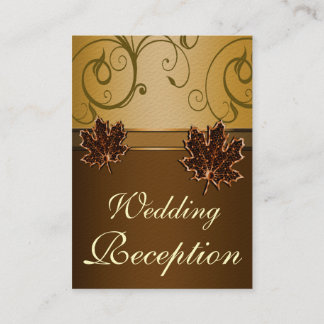 D'accompagnement Carte de réception Automne Brown & Automne Gold We