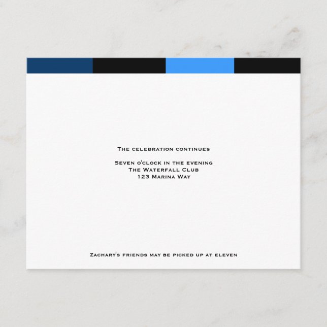 D'accompagnement Carte de réception bleue de la Marine royale du Ca (Devant)