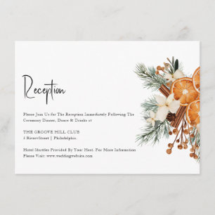 D'accompagnement Carte de réception Boho Winter Wedding
