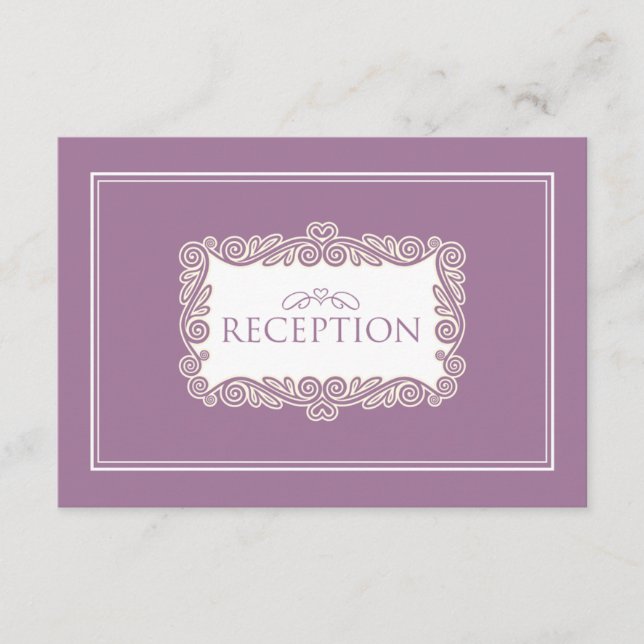 D'accompagnement Carte de réception Charming Heart (violet) (Devant)