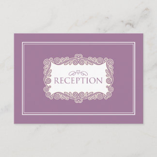 D'accompagnement Carte de réception Charming Heart (violet)