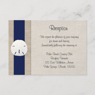 D'accompagnement Carte de réception de mariage à la plage Dollar de